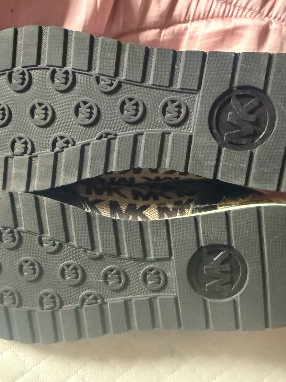 Black & White Cowhide Pattern Michael Kors Sneakers - Picture 5 of 5